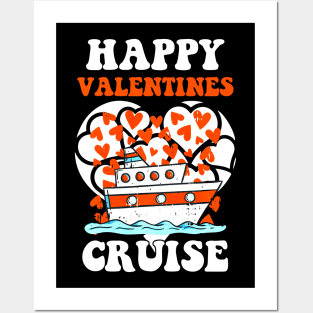 Happy Valentines Cruise Hearts Cool Cruising Vacation Love Posters and Art